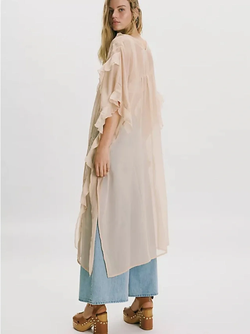 Free People Winter Valley Kimono Ivory